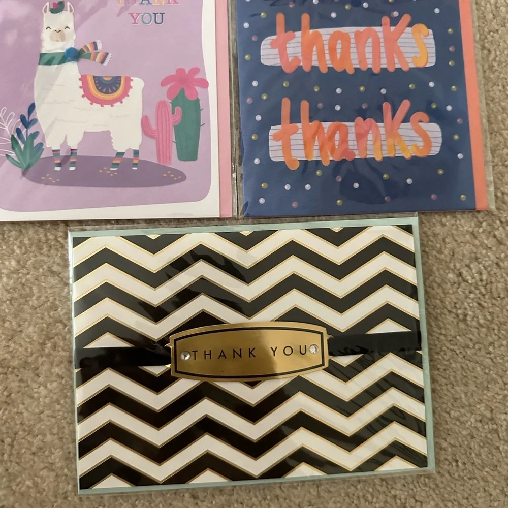 New 5 of Magidesign 3D Thank You Cards with envelopes.